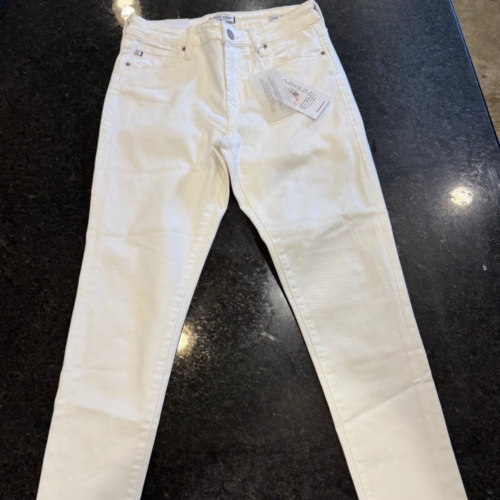 Dear John 27 womens white Giselle high waisted skinny jeans nwt